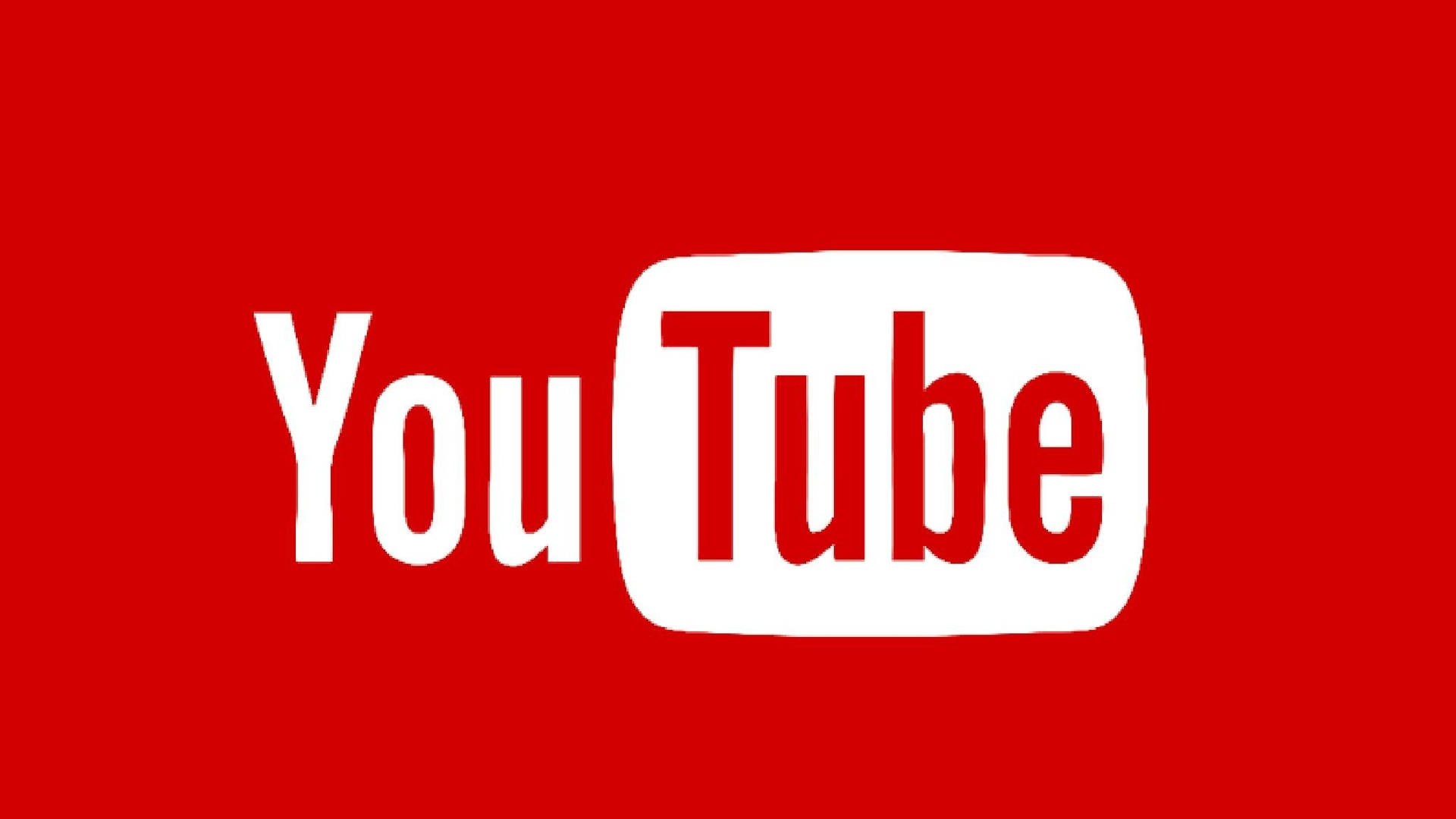 Bright Red Youtube Logo Wallpaper