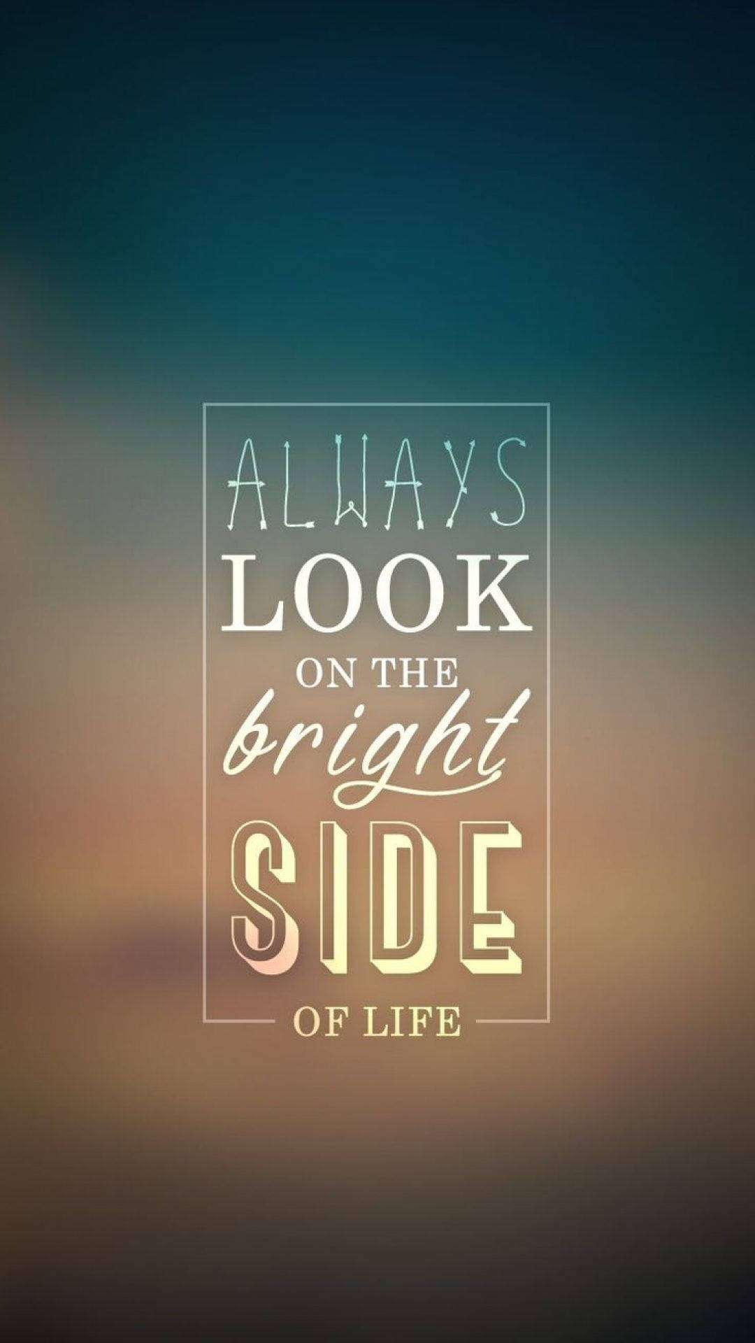 Bright Side Cute Positive Quotes Wallpaper