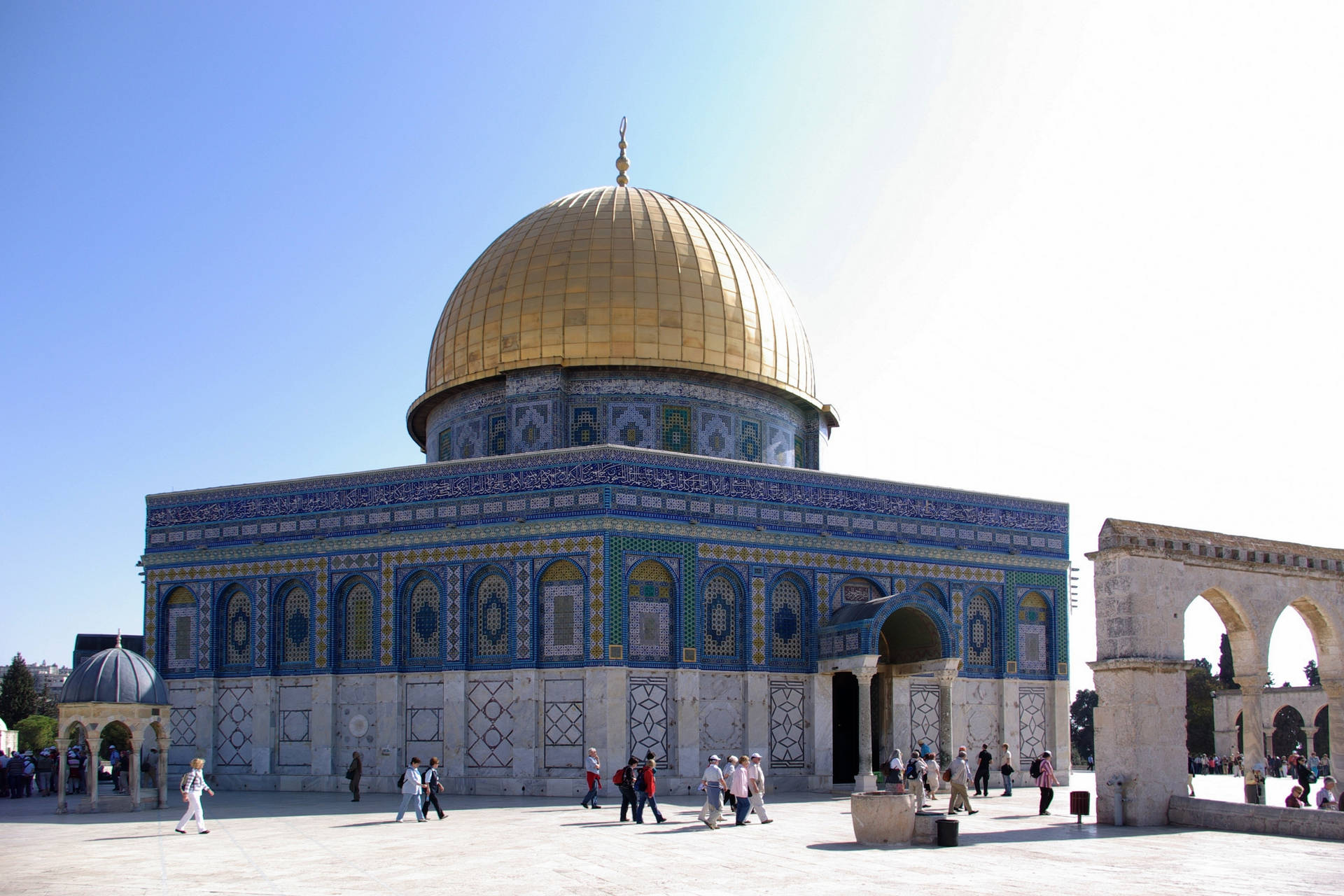 Bright Side Dome Of The Rock Wallpaper