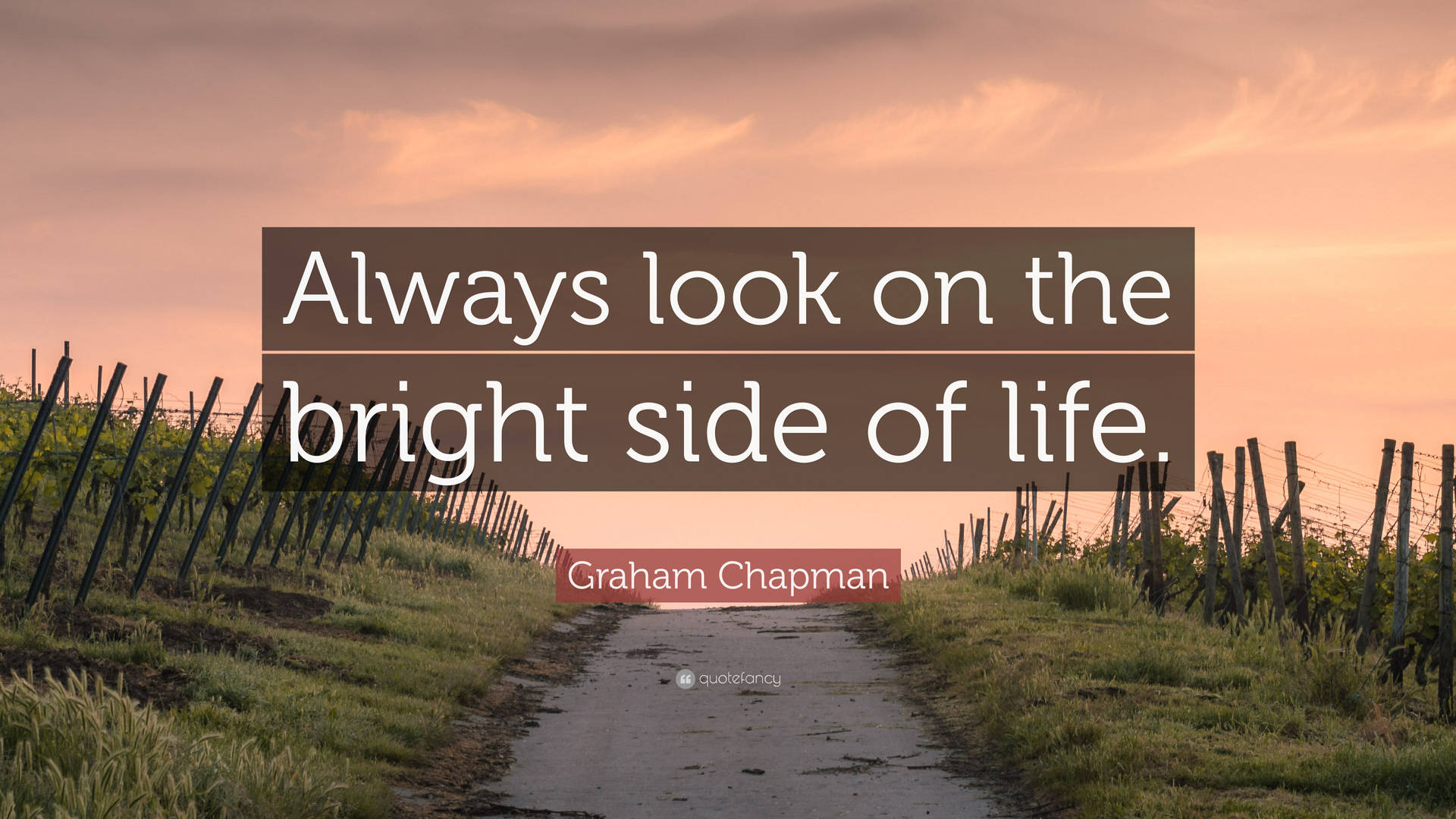 Bright Side Quote By Graham Chapman Wallpaper
