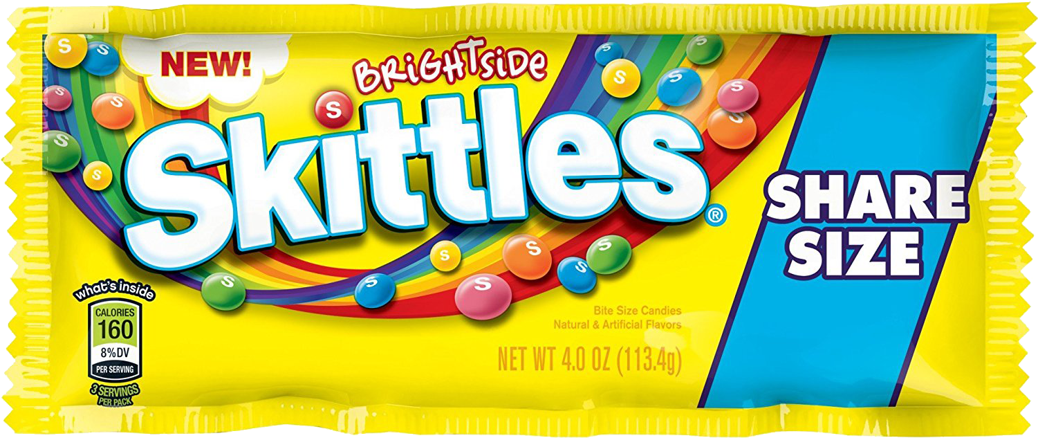 Bright Side Skittles Share Size Packaging PNG