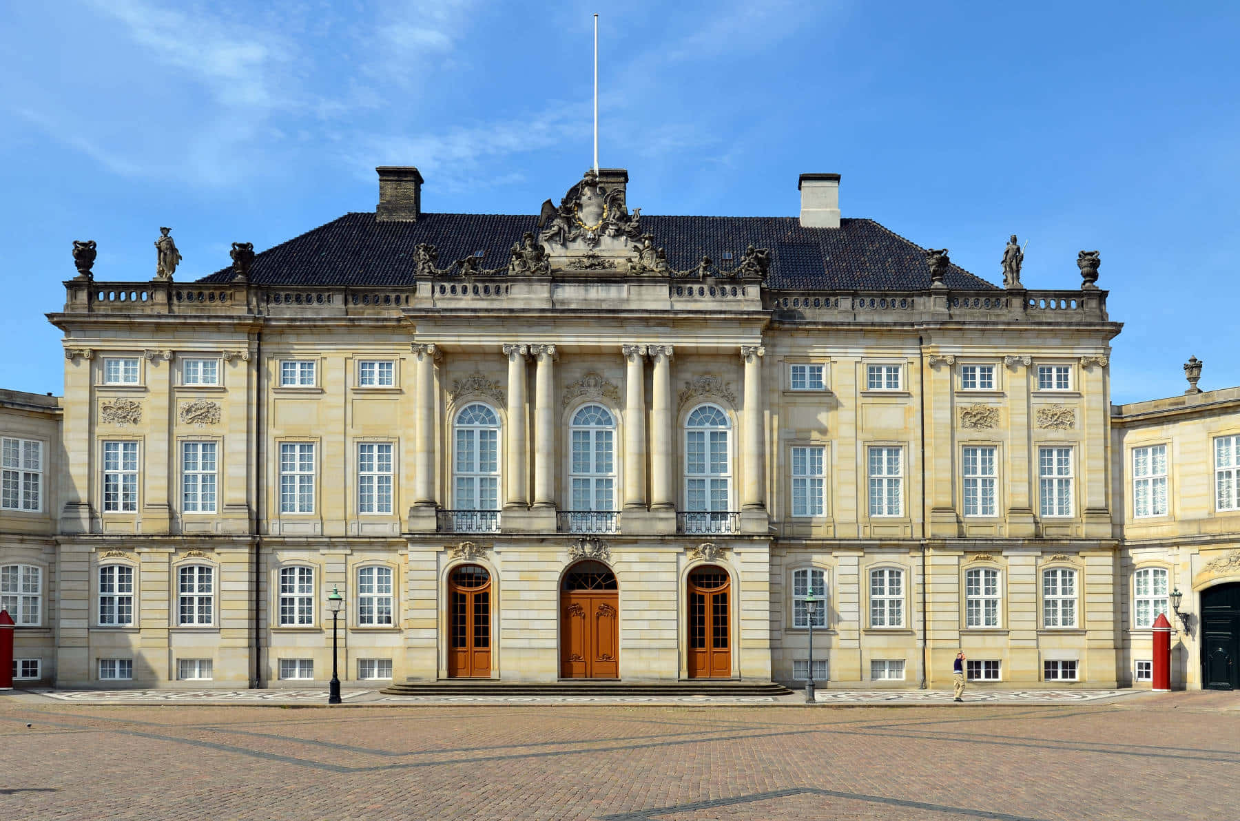 Bright Sky In Amalienborg Palace Wallpaper
