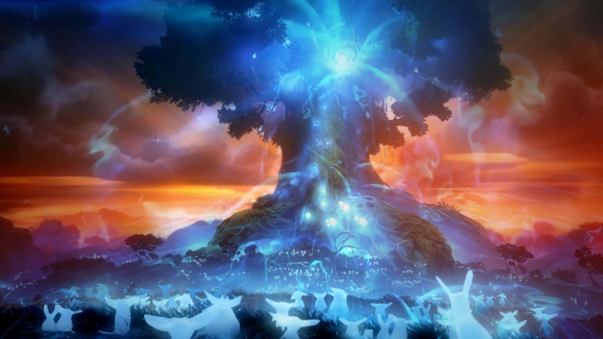 Bright Spirit Tree In The Blind Forest Wallpaper