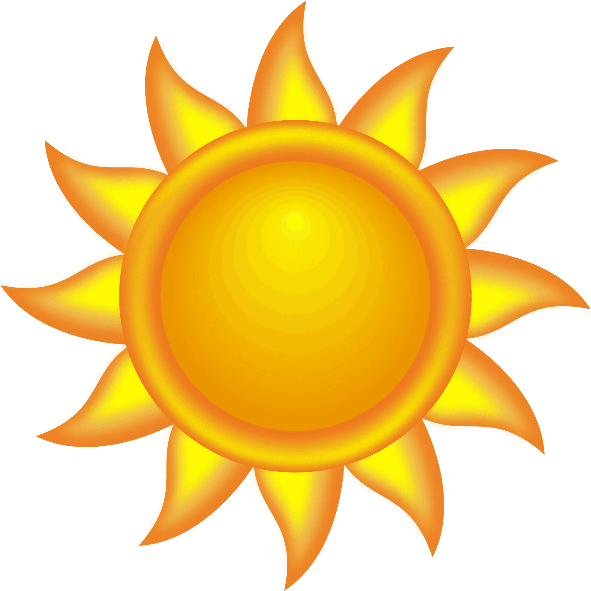 Bright Sun Clipart PNG