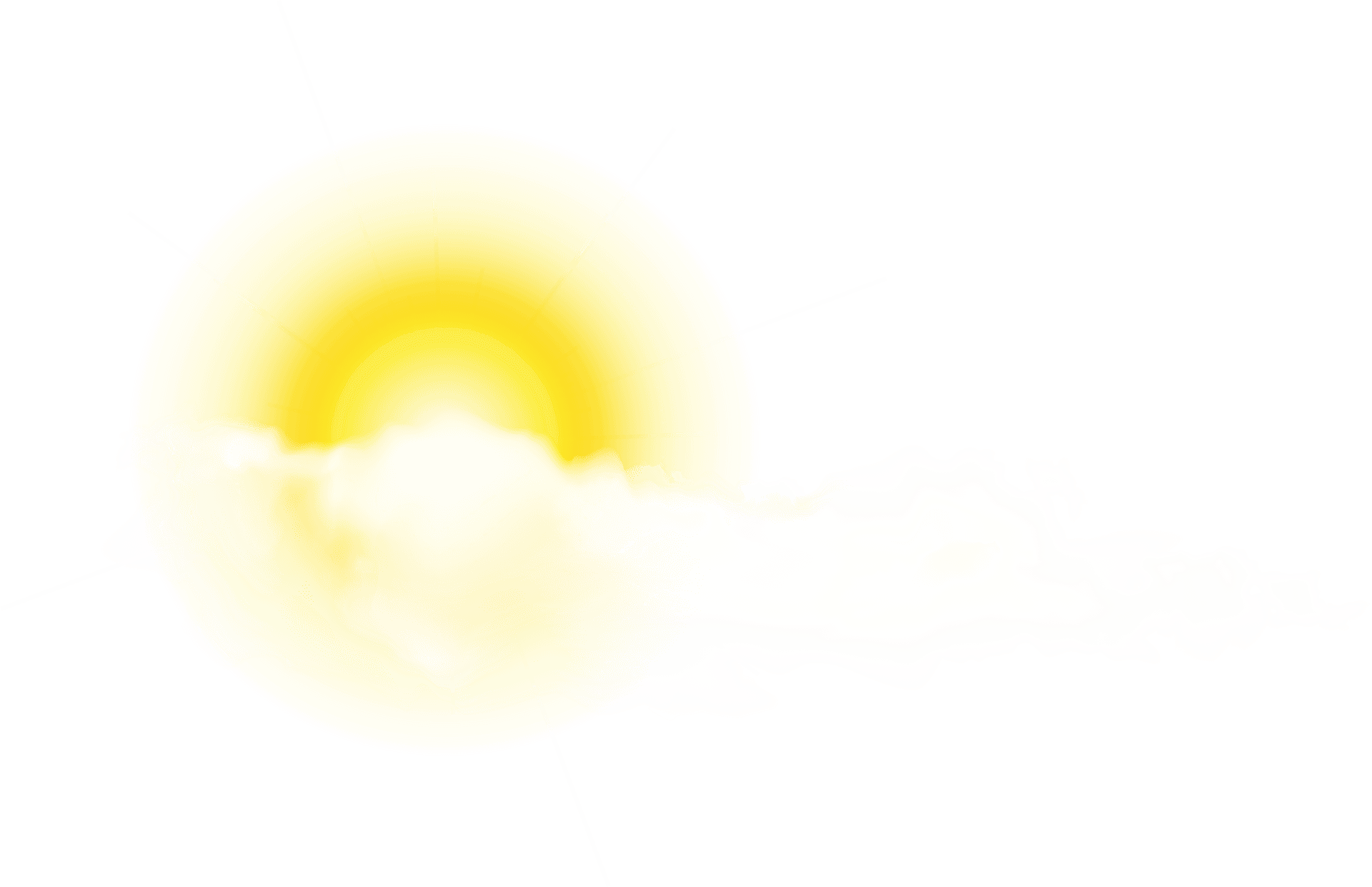 Bright Sun Cloud Illustration PNG