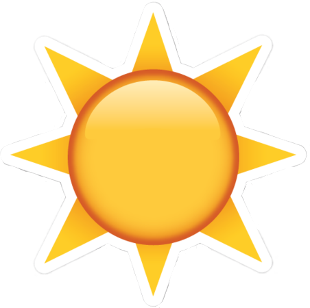 Bright Sun Emoji PNG