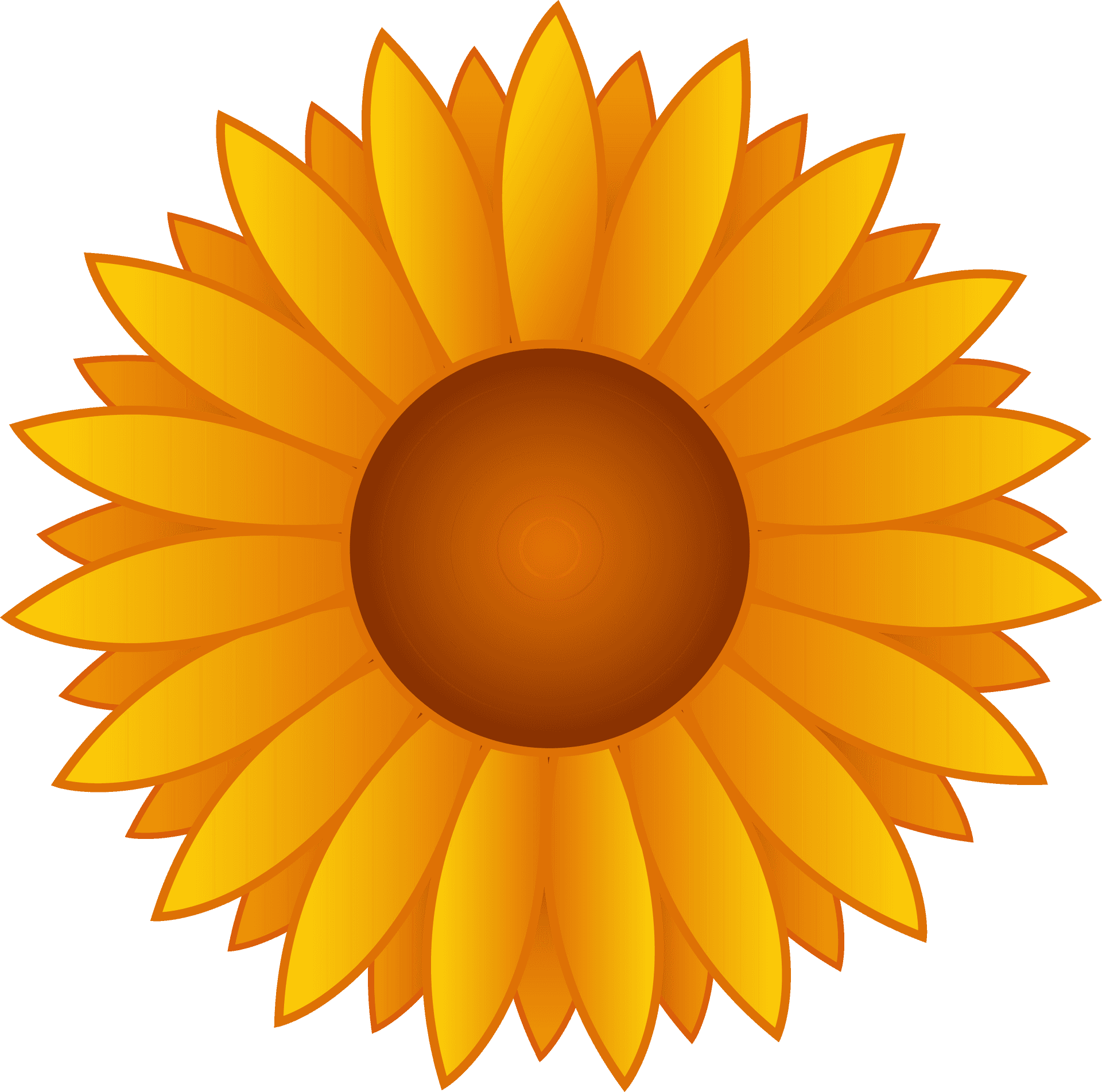 Bright Sunflower Clipart PNG