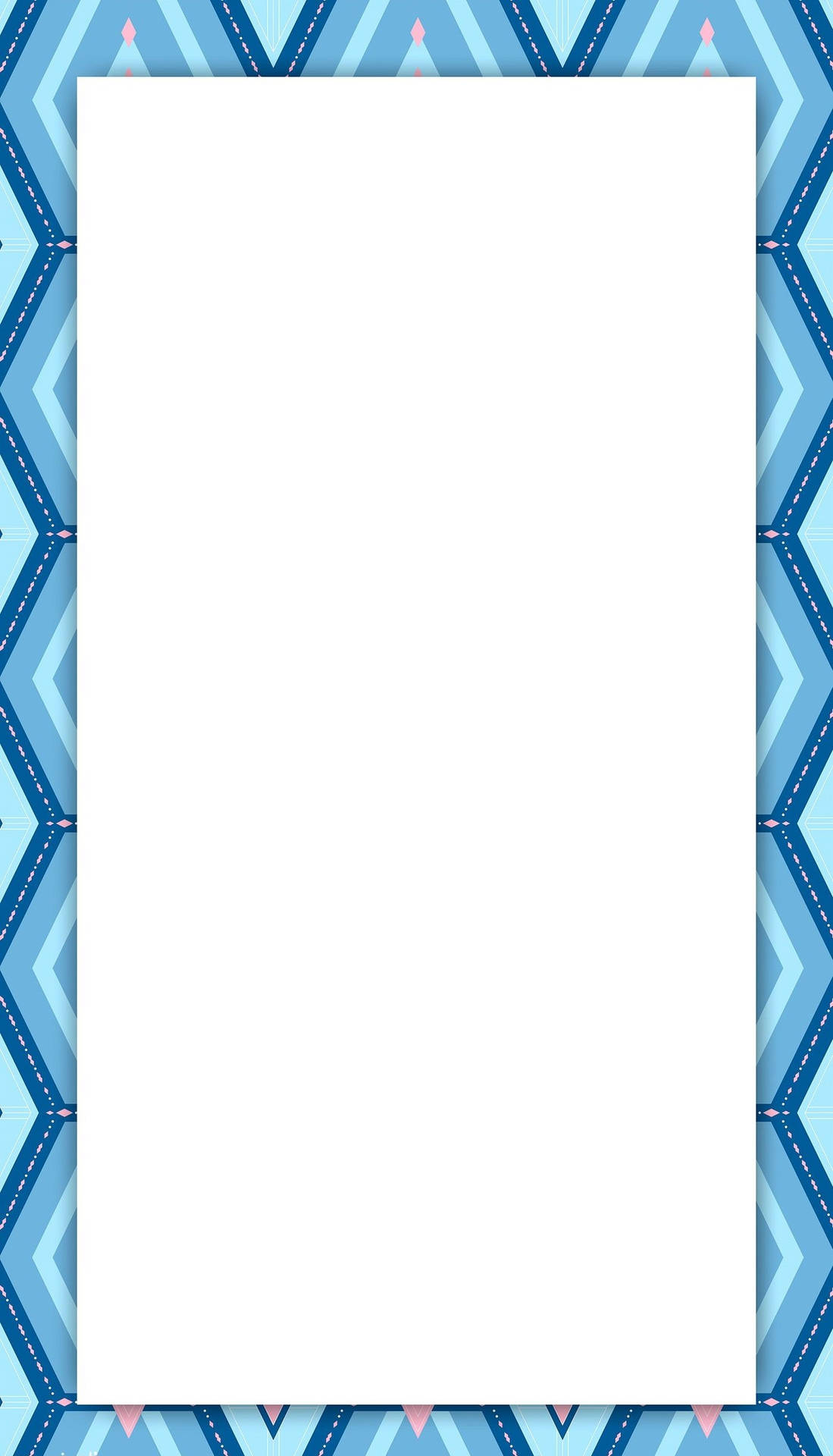Einblau Und Rosa Chevron-muster Mit Einem Weißen Quadrat Wallpaper