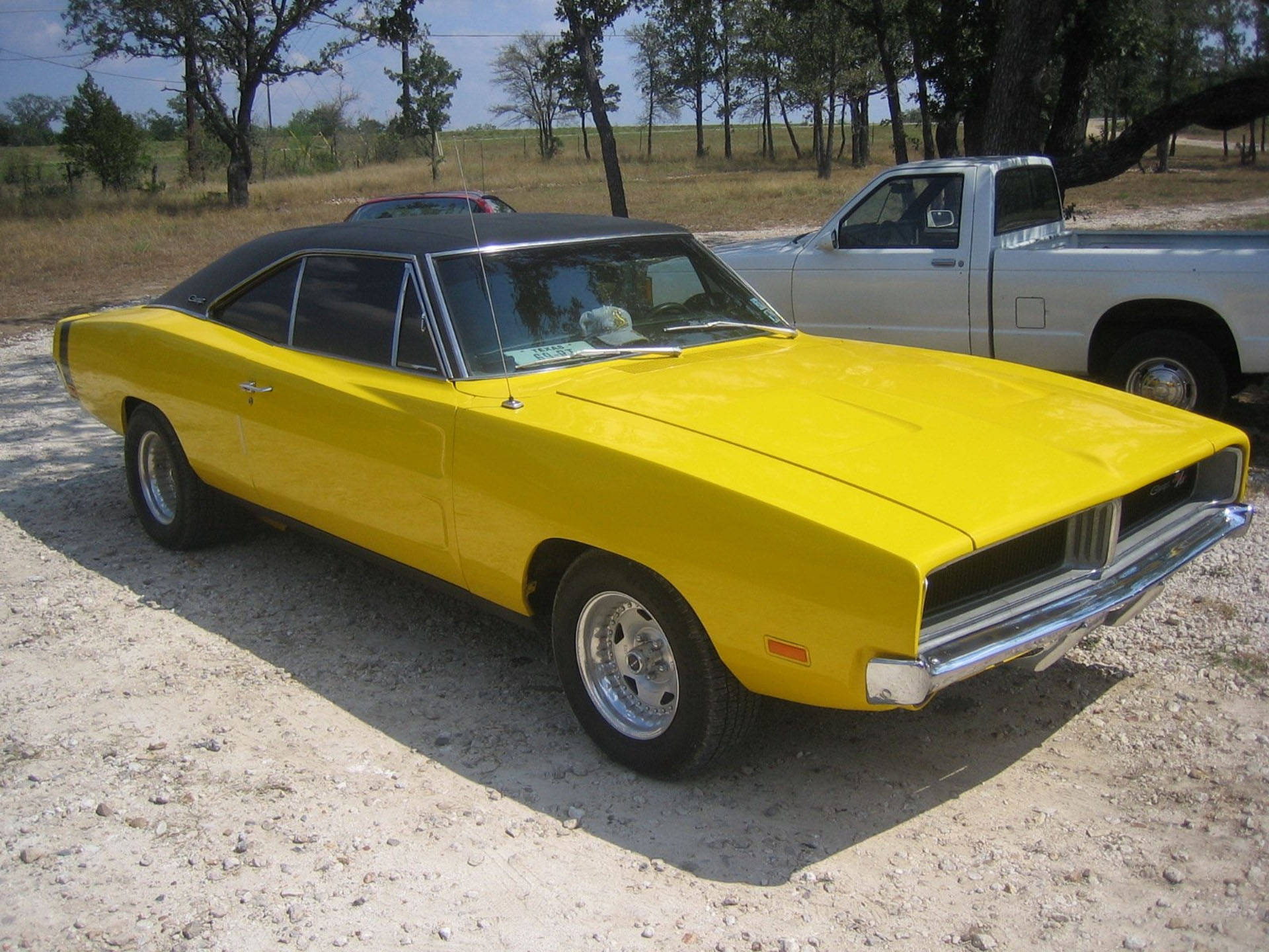 Bright Yellow 1969 Dodge Charger Wallpaper