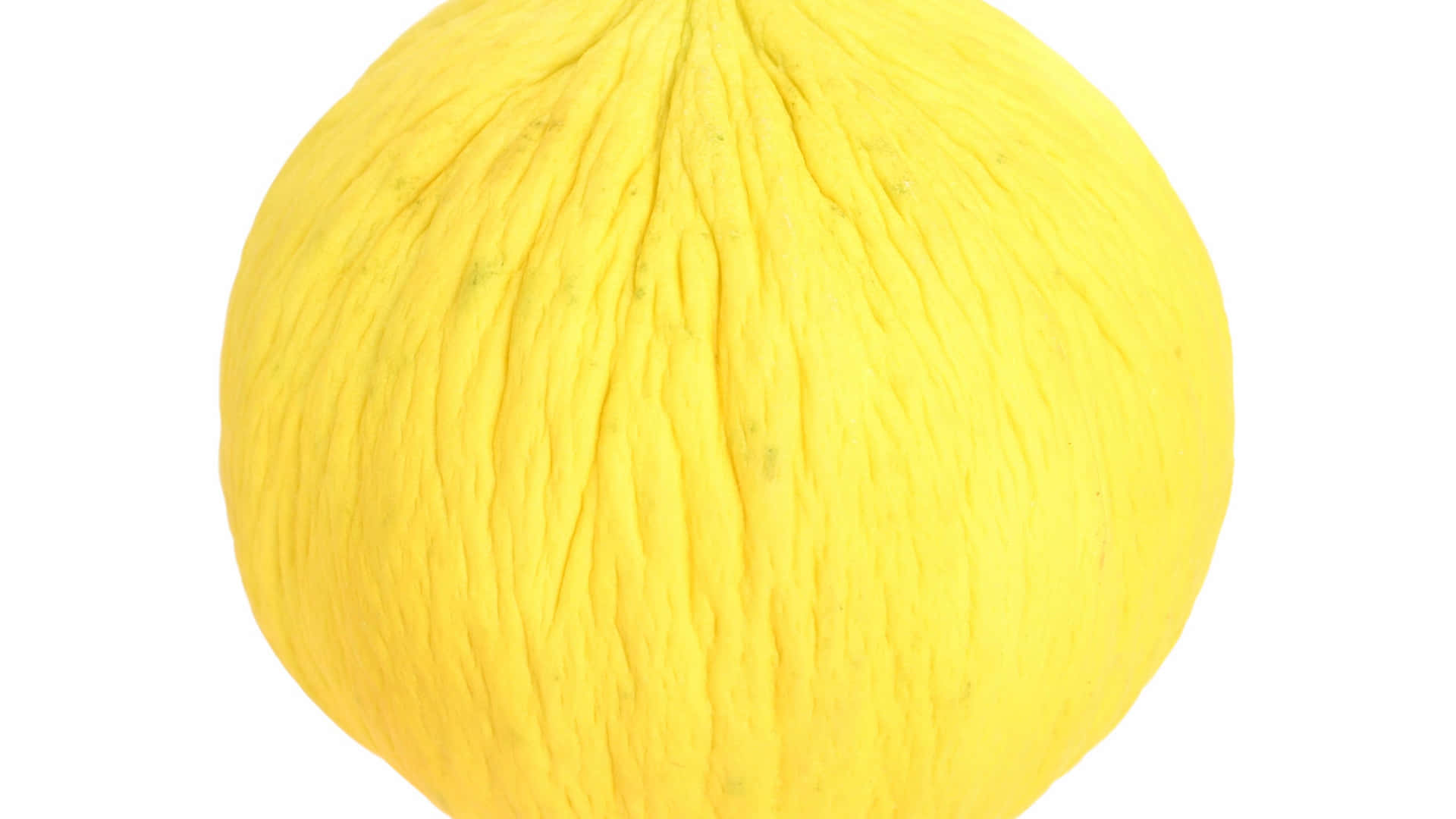 Bright Yellow Casaba Melon Extreme Close Up Shot Wallpaper