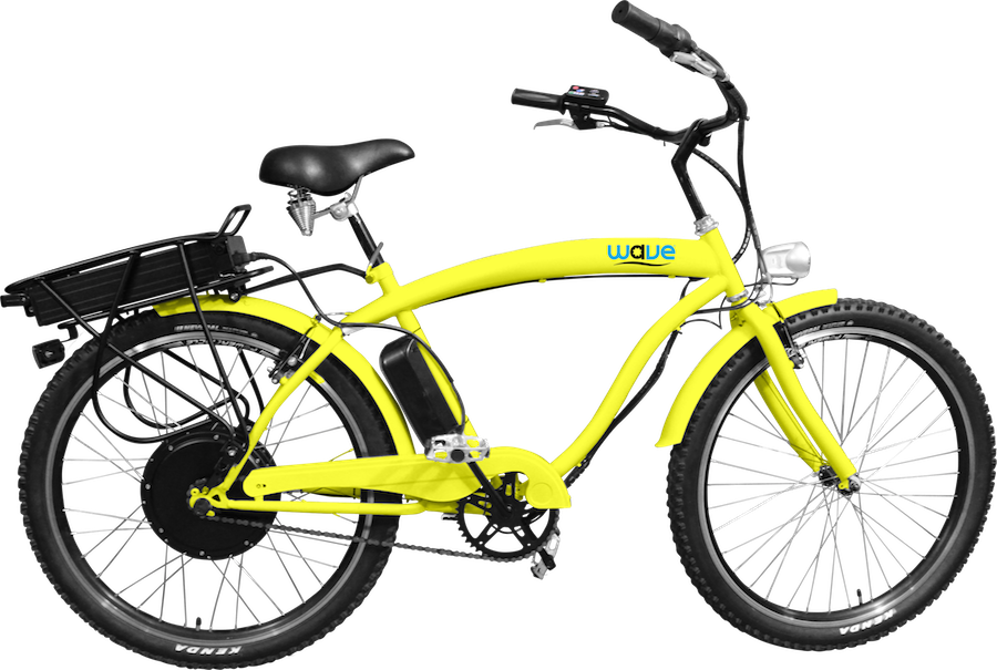 Bright Yellow Electric Bike PNG
