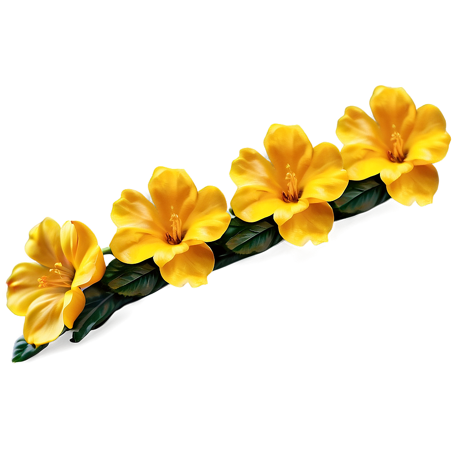 Bright Yellow Flowers Png Bys PNG