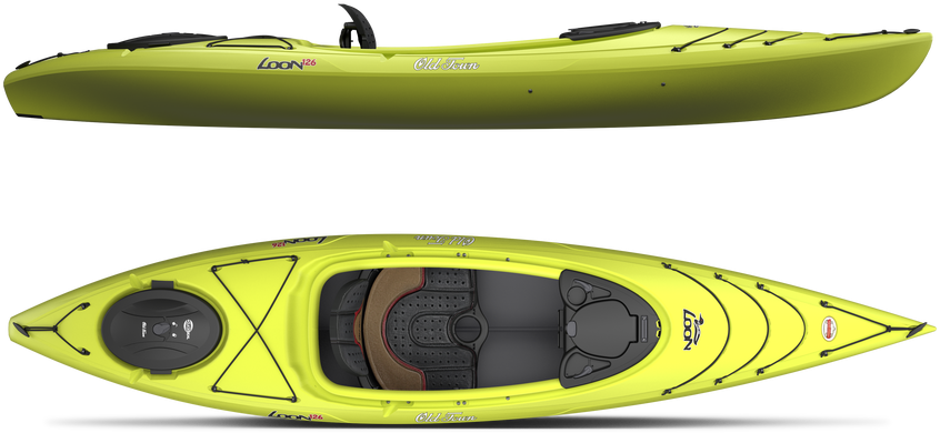 Bright Yellow Kayak Topand Side View PNG