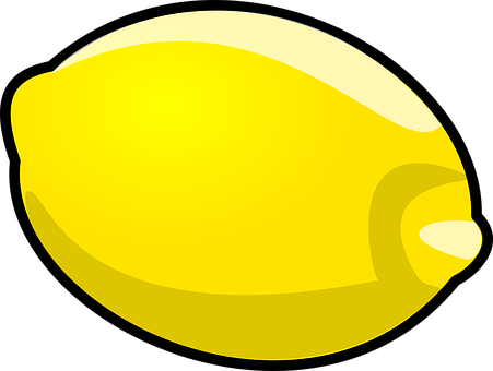 Bright Yellow Lemon Graphic PNG