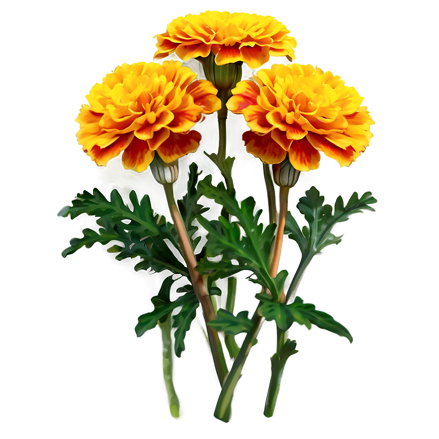 Bright Yellow Marigolds Png Foo28 PNG