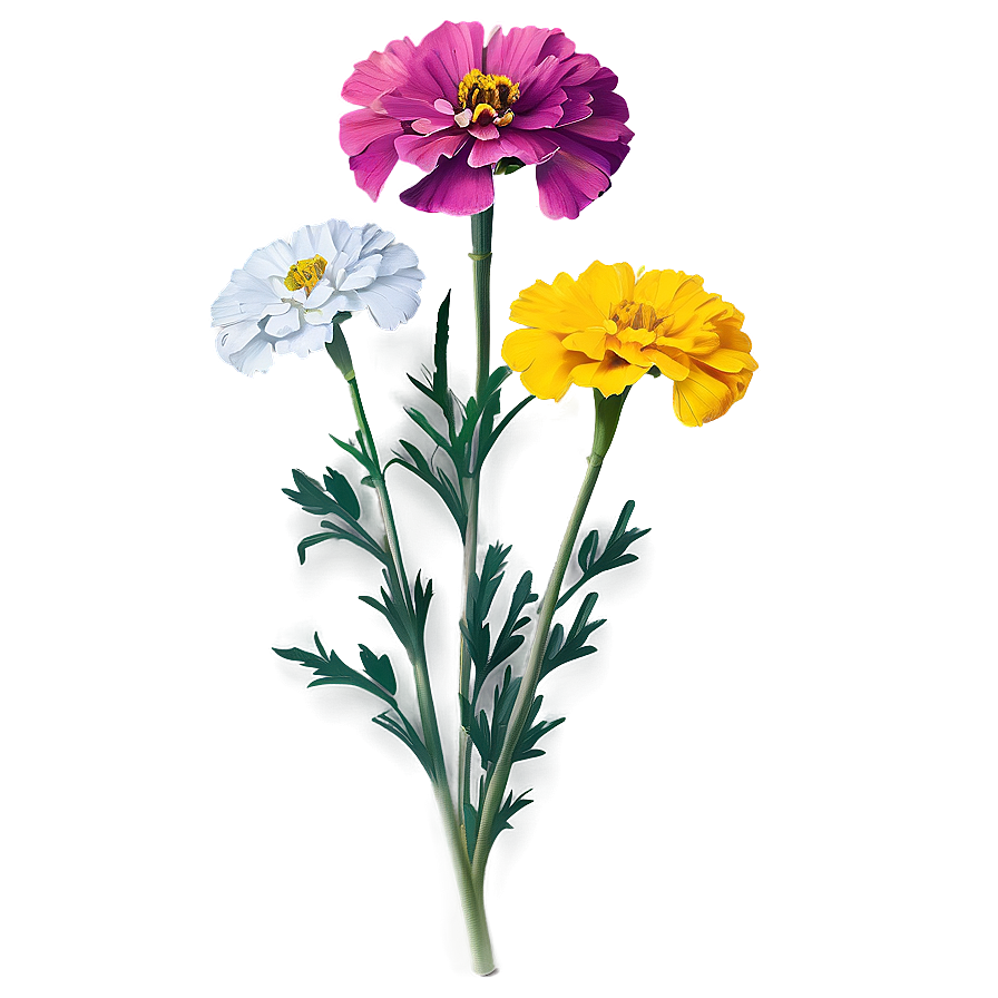 Bright Yellow Marigolds Png Oio PNG