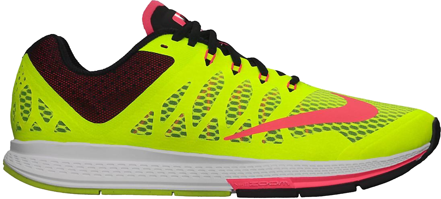 Bright Yellow Nike Running Shoe PNG