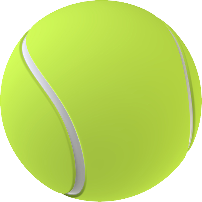 Bright Yellow Tennis Ball PNG