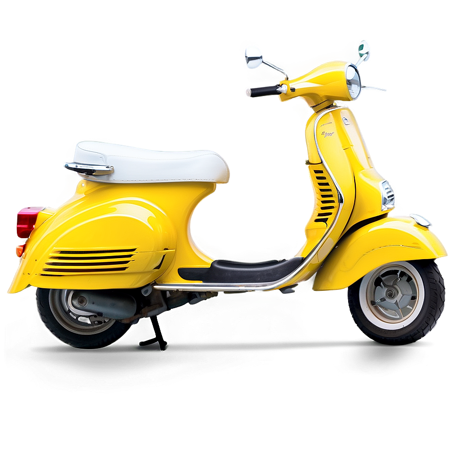 Bright Yellow Vespa Png 06252024 PNG