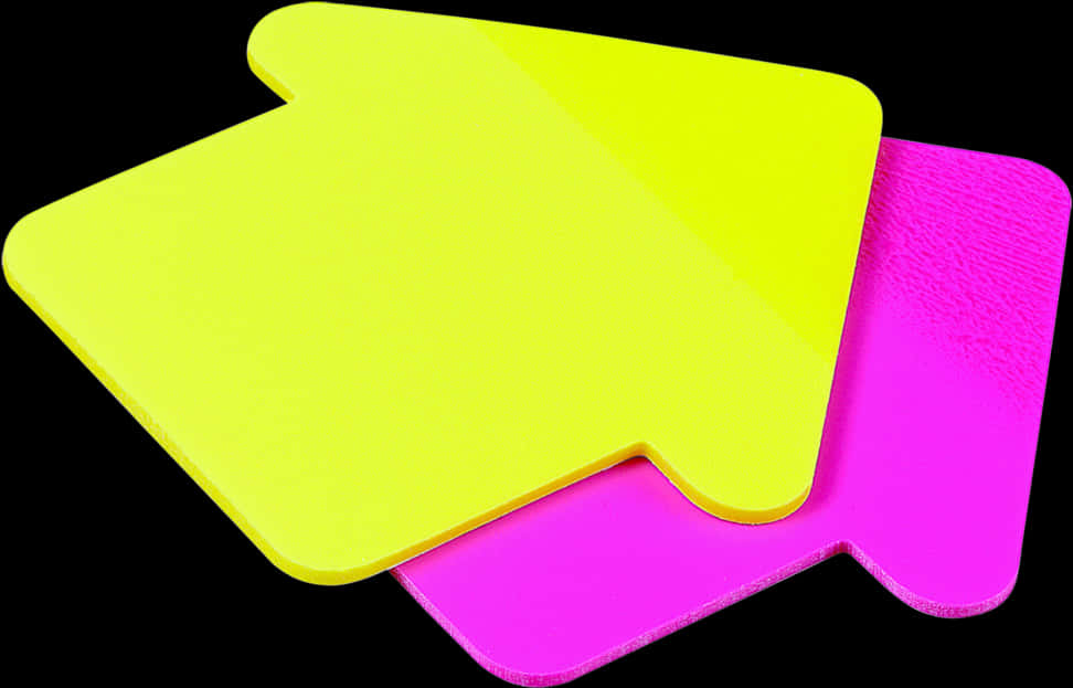Bright Yellowand Pink Sticky Notes PNG