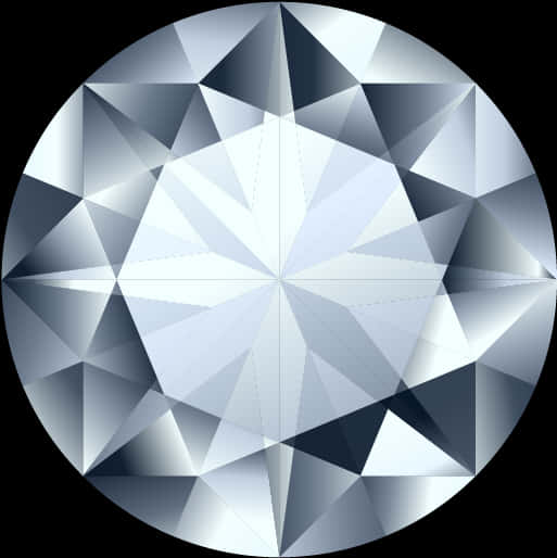 Brilliant Cut Diamond Illustration PNG