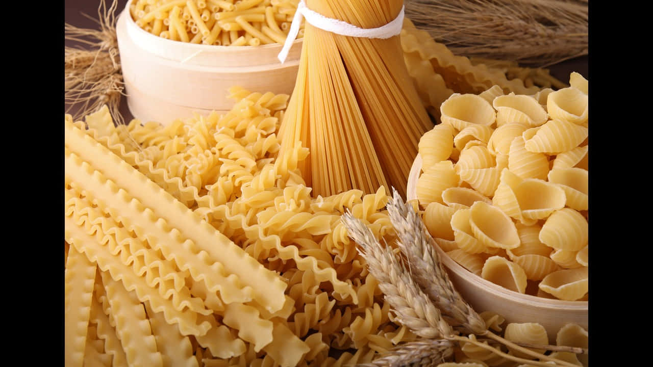 "brilliant Details Of Cooked Pasta Background In 720p"