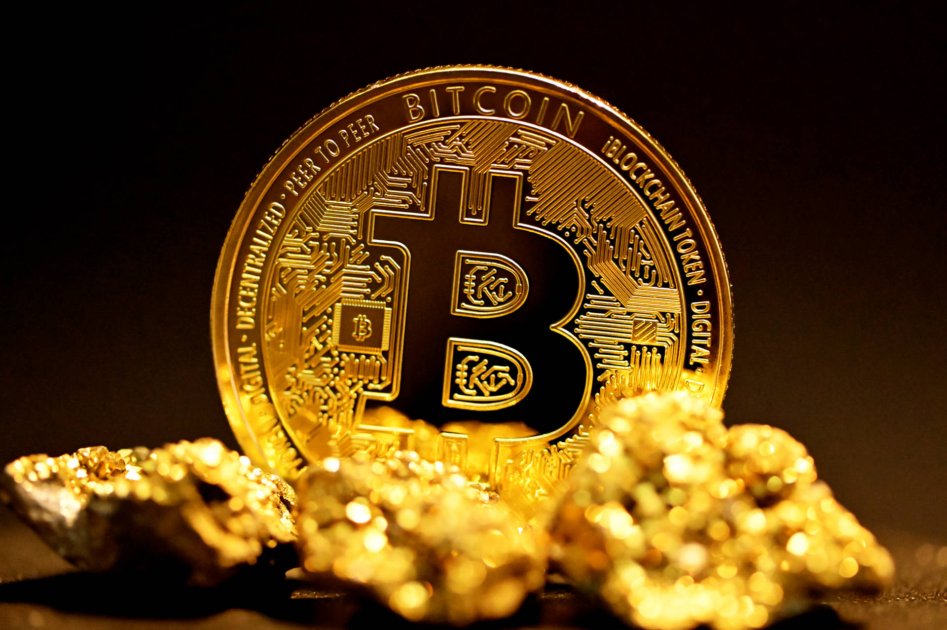 Brilliant Gold Bitcoin Background