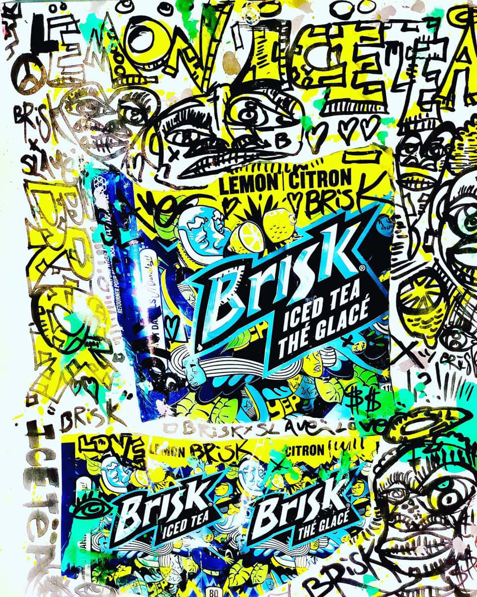 Brisk Drink Graffiti Advertisment Wallpaper
