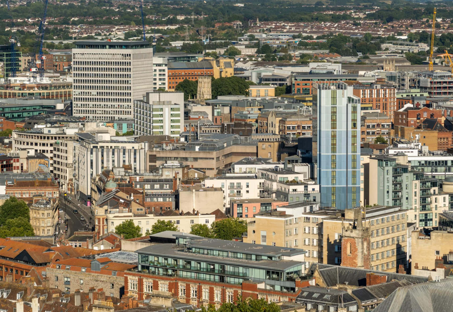 Download Bristol Cityscape Aerial View Wallpaper | Wallpapers.com