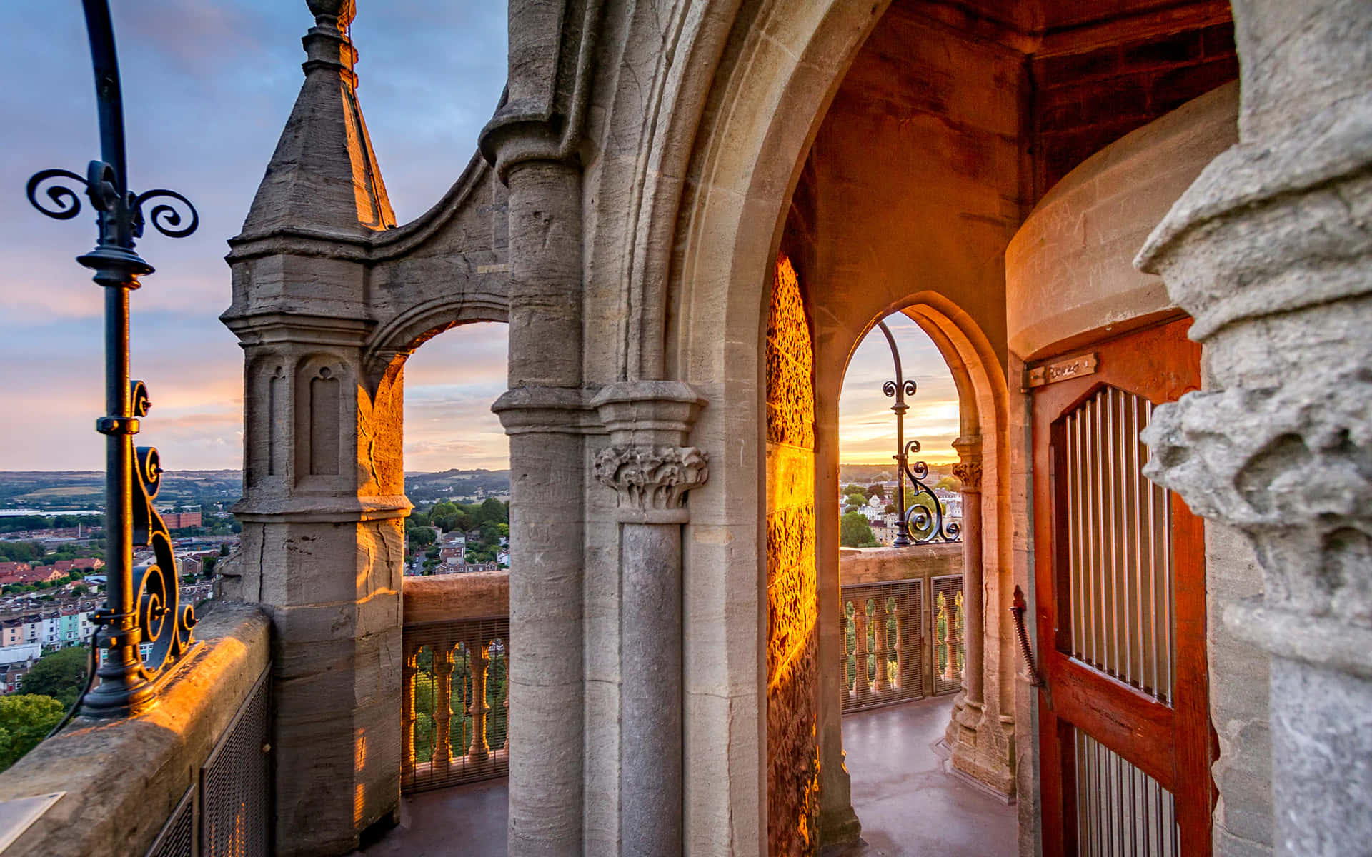 Download Bristol Historic Building Balcony View Wallpaper | Wallpapers.com