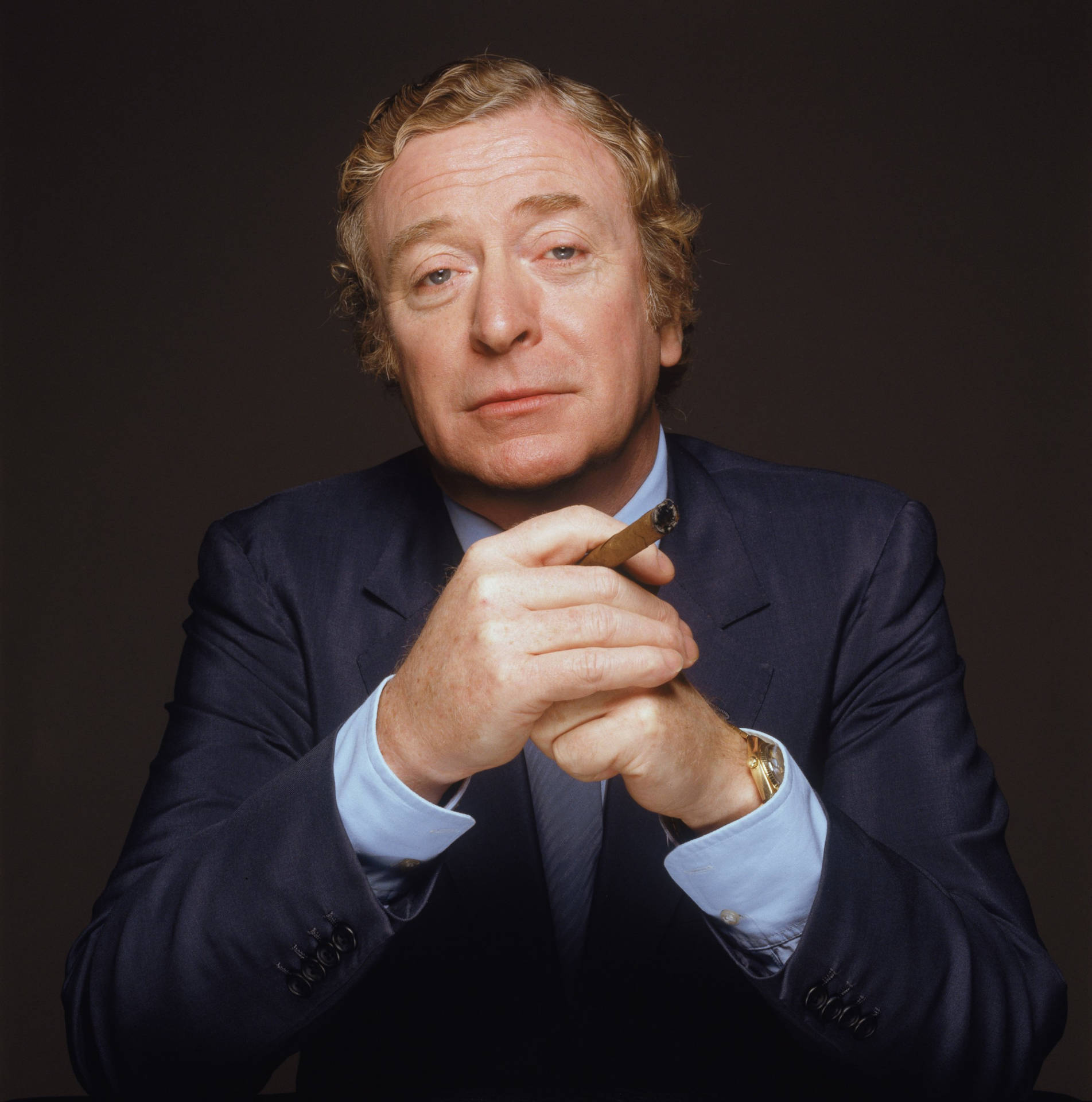 Iconic British Actor Michael Caine in a 1995 Portrait. Wallpaper