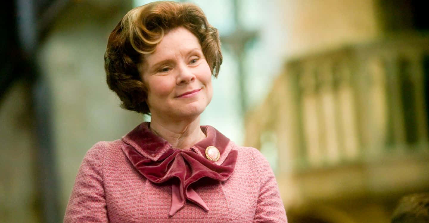 British Actress Imelda Staunton In Character Wallpaper