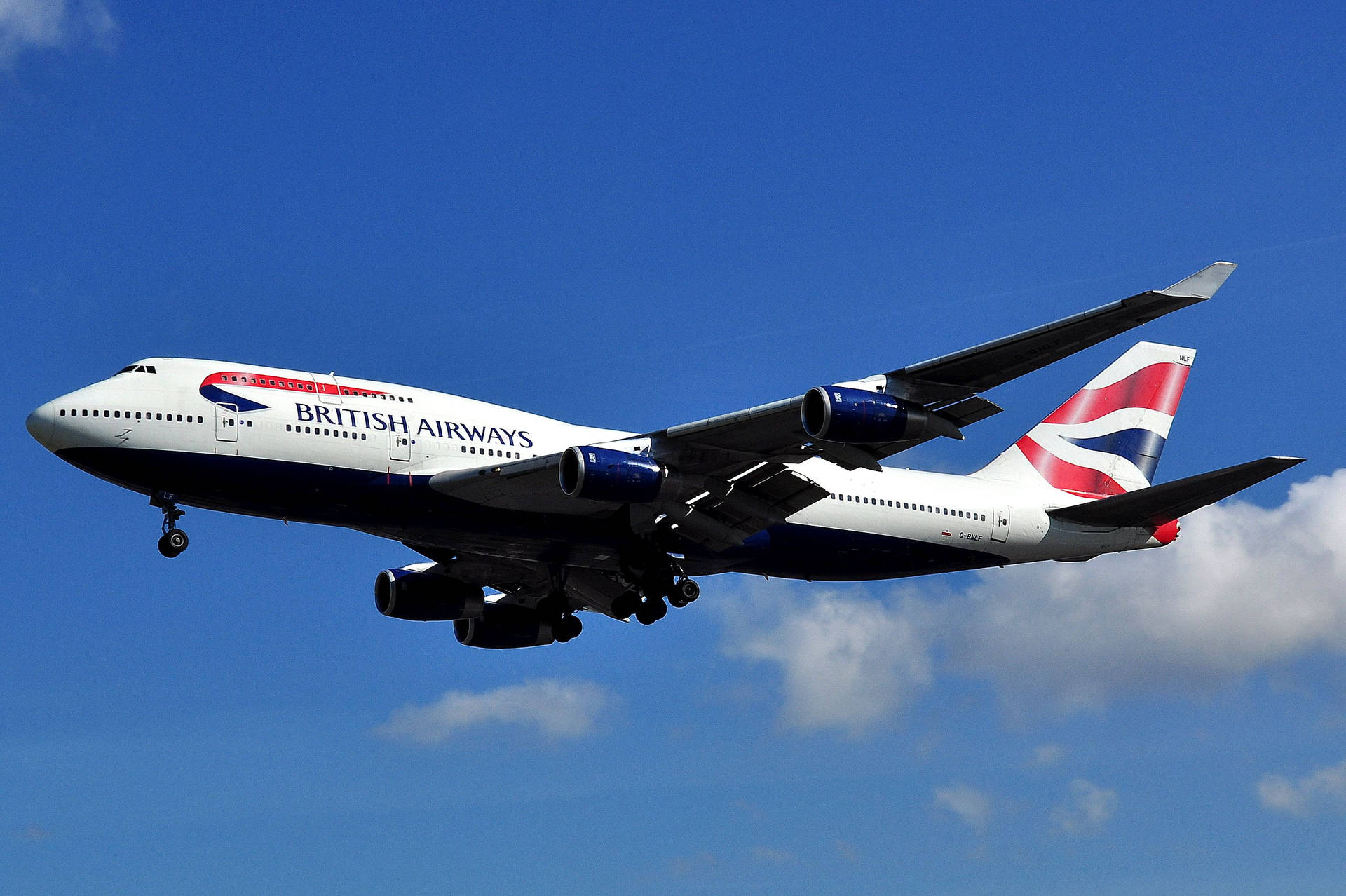British Airways GBNLF Boeing 747 436 Skrivebordsbaggrund Wallpaper