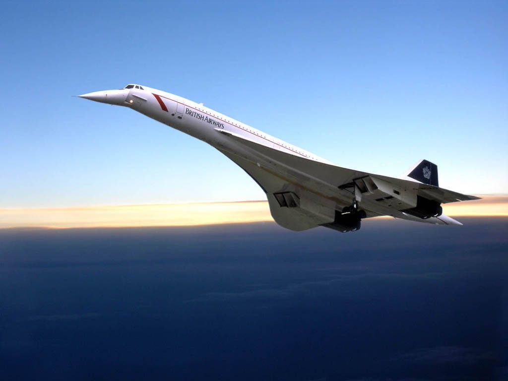 Brittiskaairways Överljudsflygplanet Concorde Wallpaper