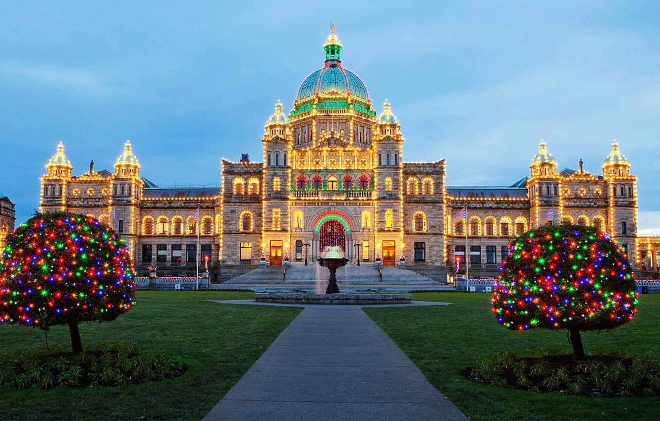 Edificiosdel Parlamento Provincial Histórico En Victoria, Canadá. Fondo de pantalla