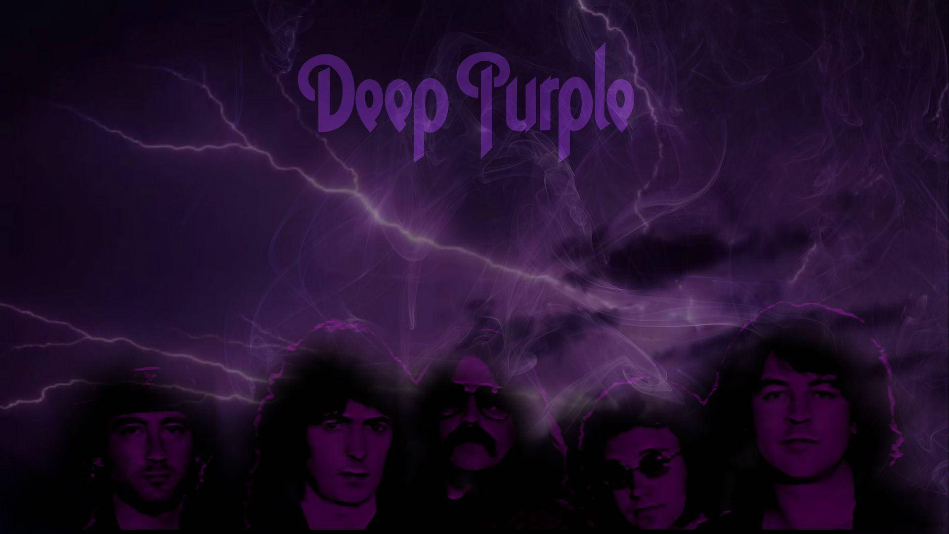 Brittiskaheavy Metal-bandet Deep Purples Kreativa Illustration. Wallpaper