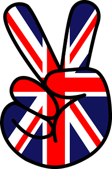 British Peace Sign Graphic PNG