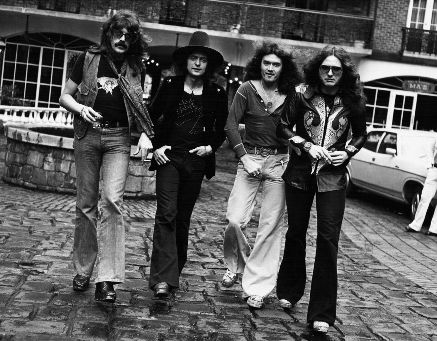 Brittisktrockband Deep Purple I Australien 1975 - Foto Wallpaper