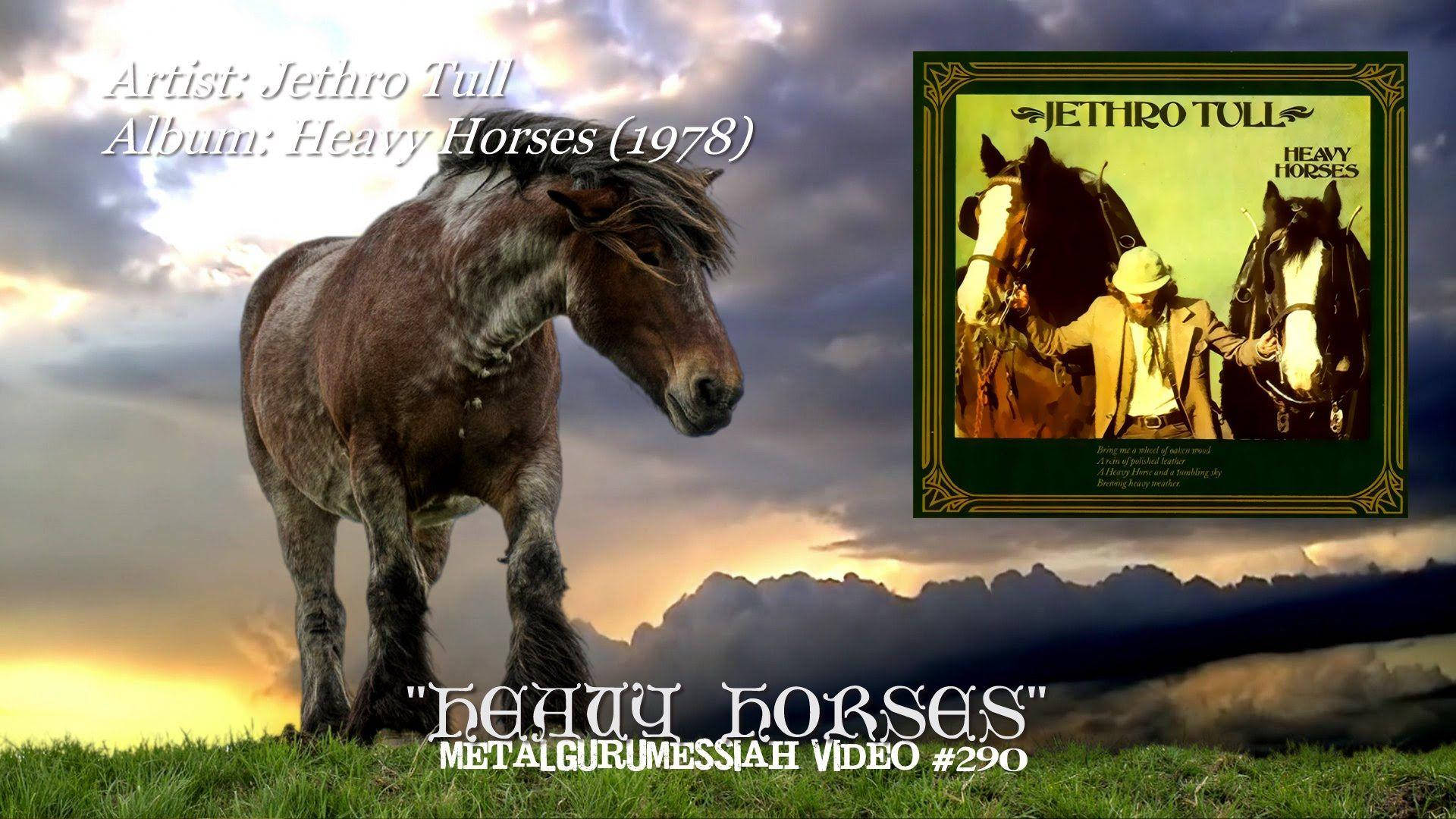 British Rock Band Jethro Tull Heavy Horses Illustration Wallpaper