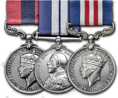 British W W I I Medals PNG