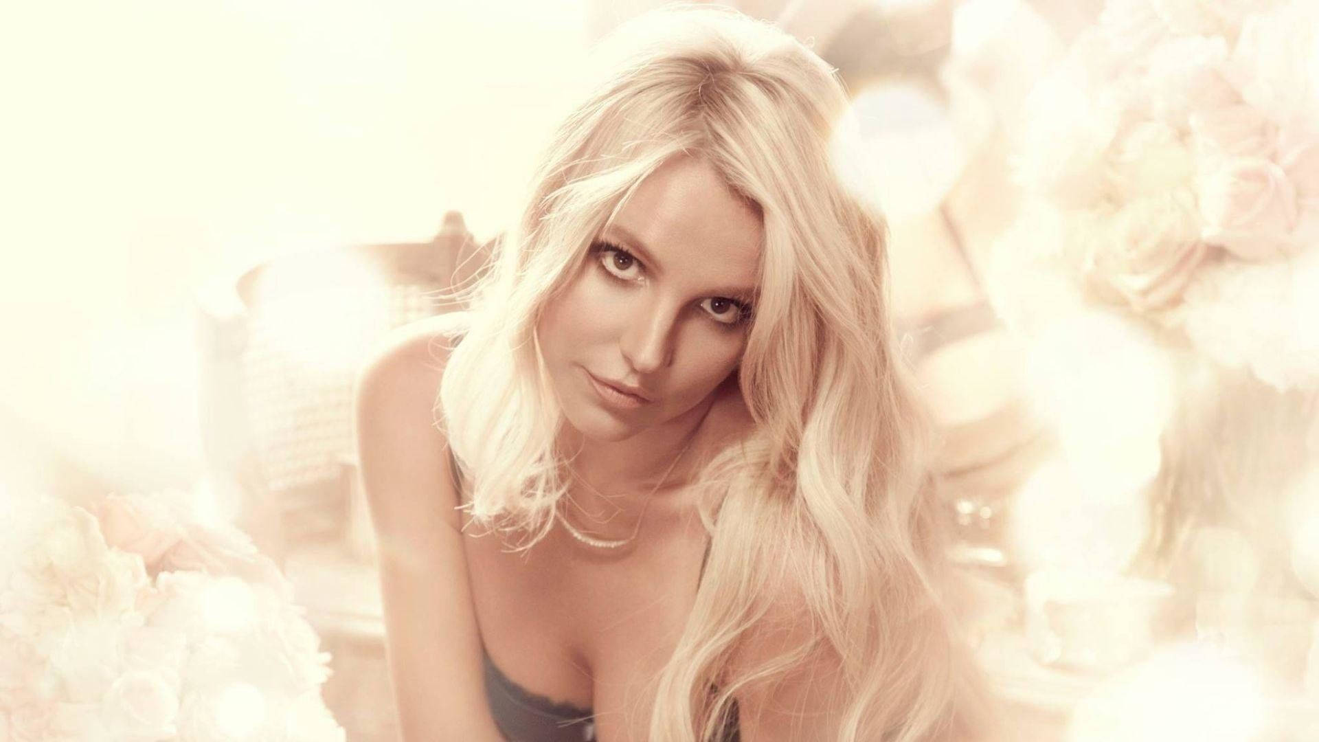 Britney Spears Light Pink Rose Background