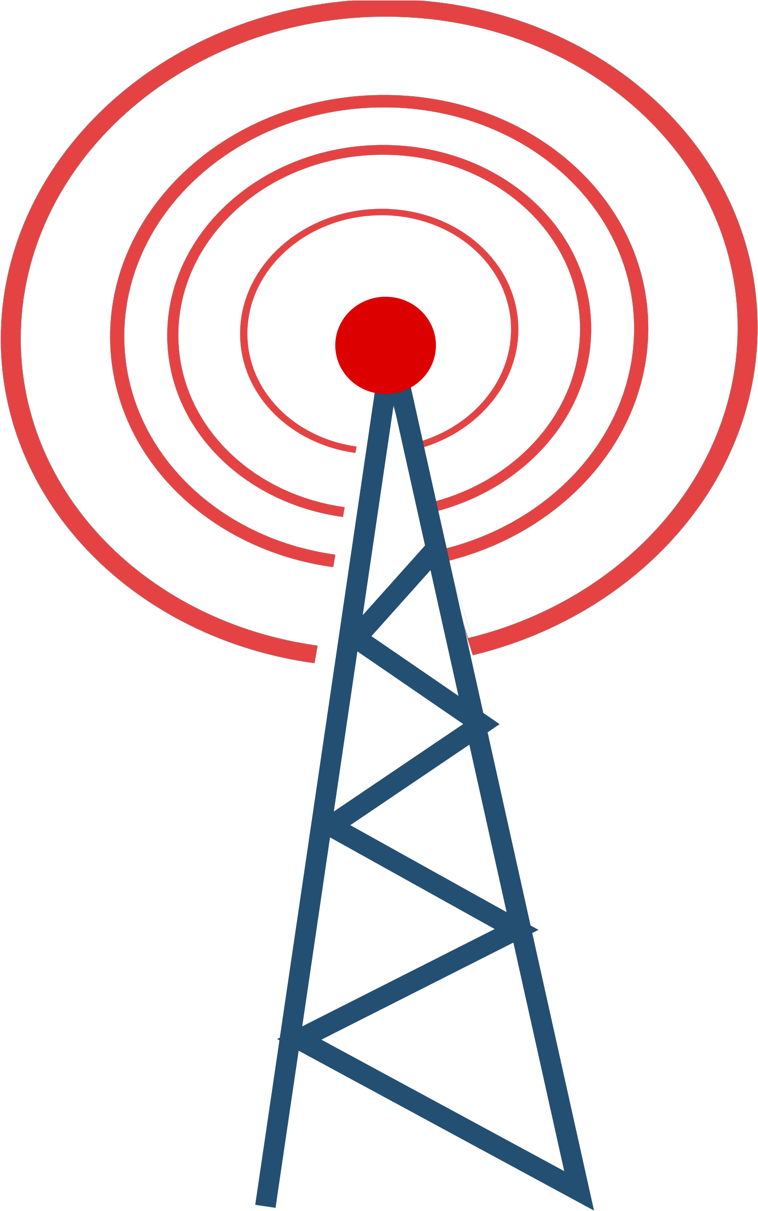 Broadcast Tower Signal Waves PNG