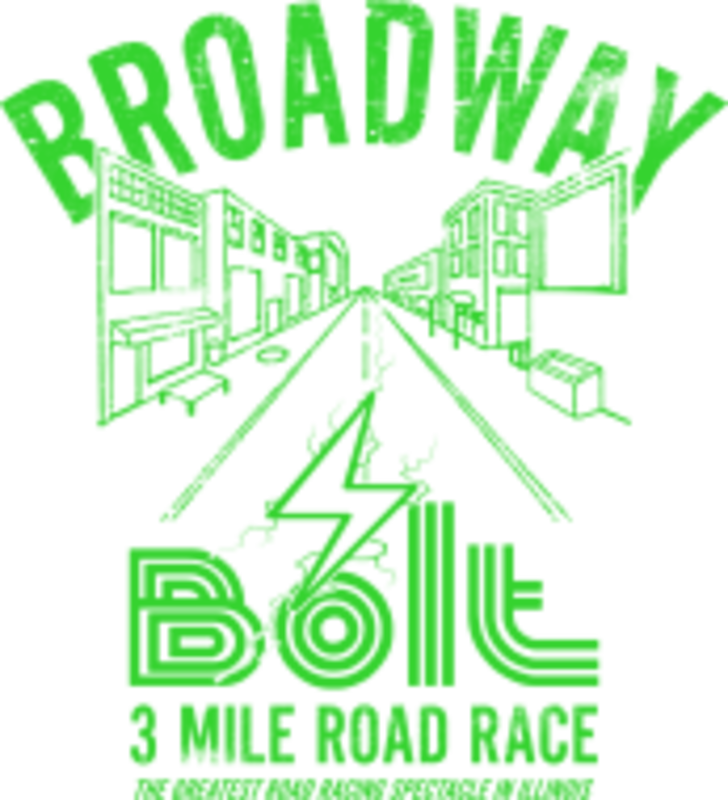 Broadway Bolt3 Mile Road Race Graphic PNG