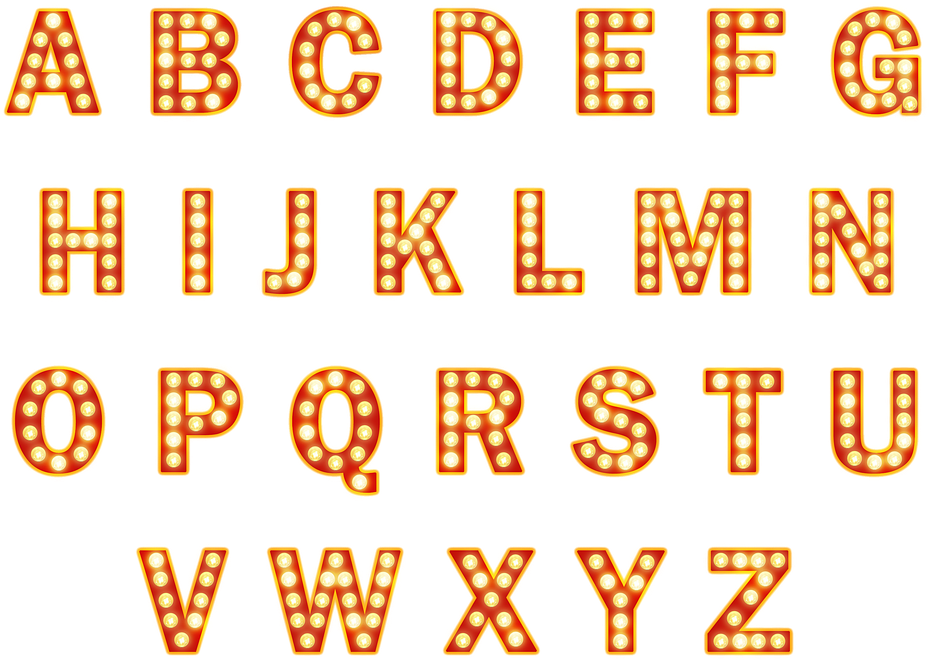 Broadway Marquee Letter Lights PNG