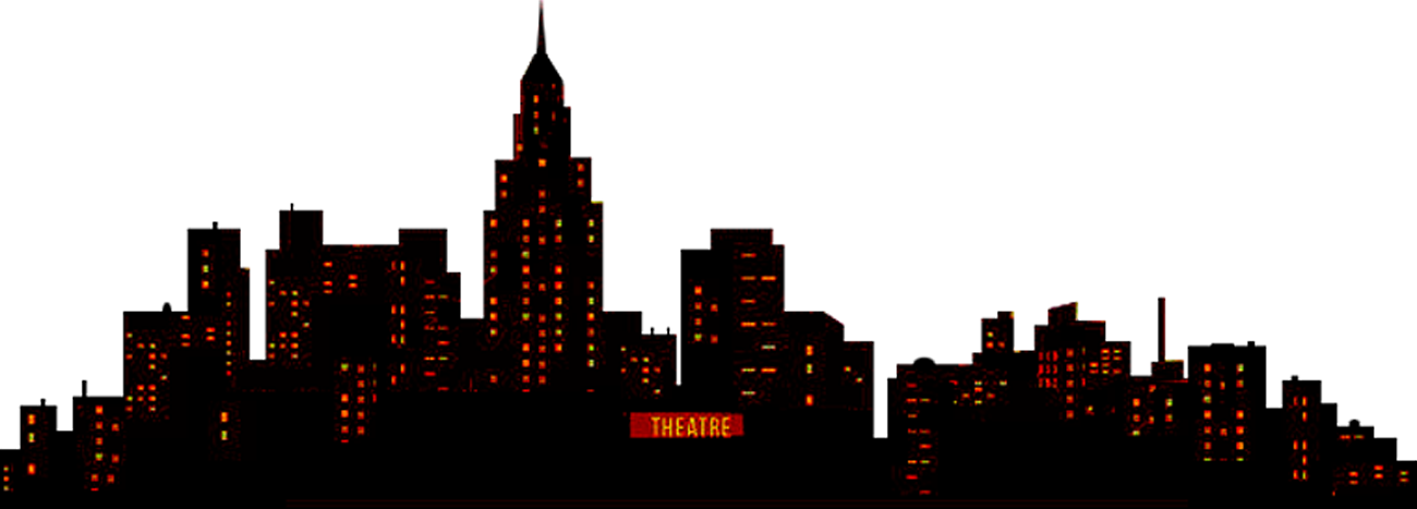 Broadway Skyline Silhouette PNG