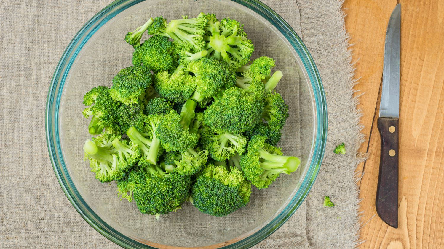 Broccoli On Clear Bowl
