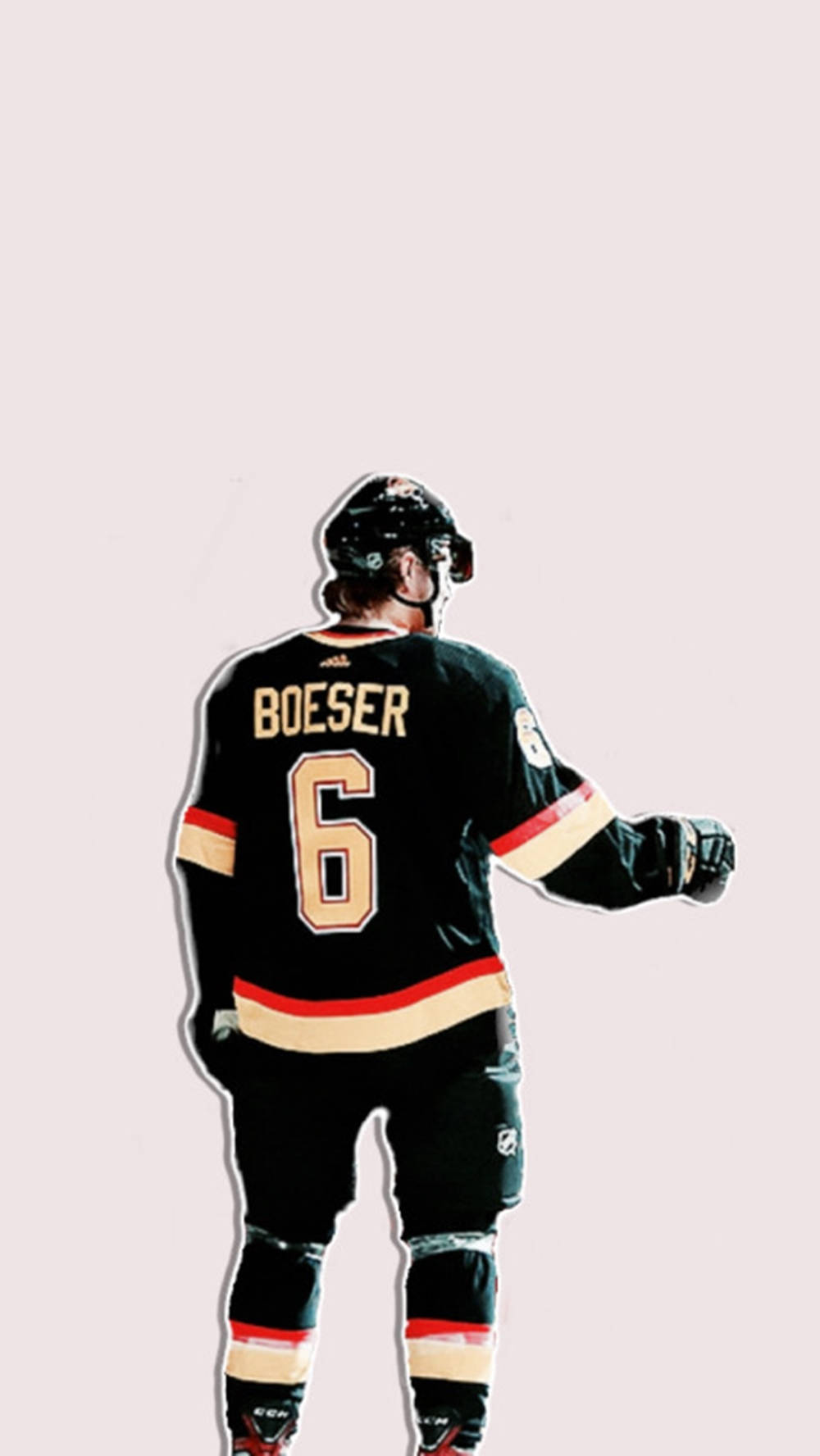 Brock Boeser Sort Is Hockey Jersey Baggrundsbillede Wallpaper