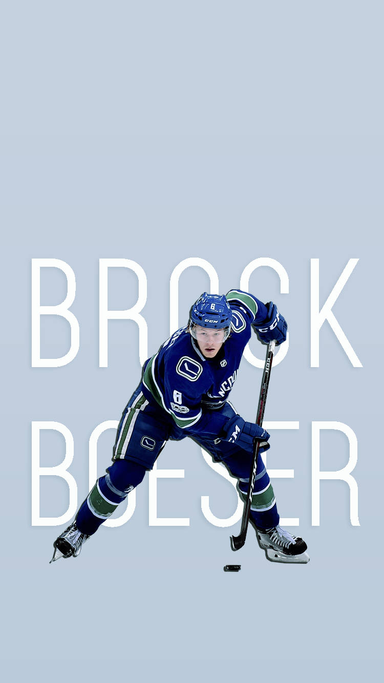 Brock Boeser Ice Hockey Name Art Wallpaper