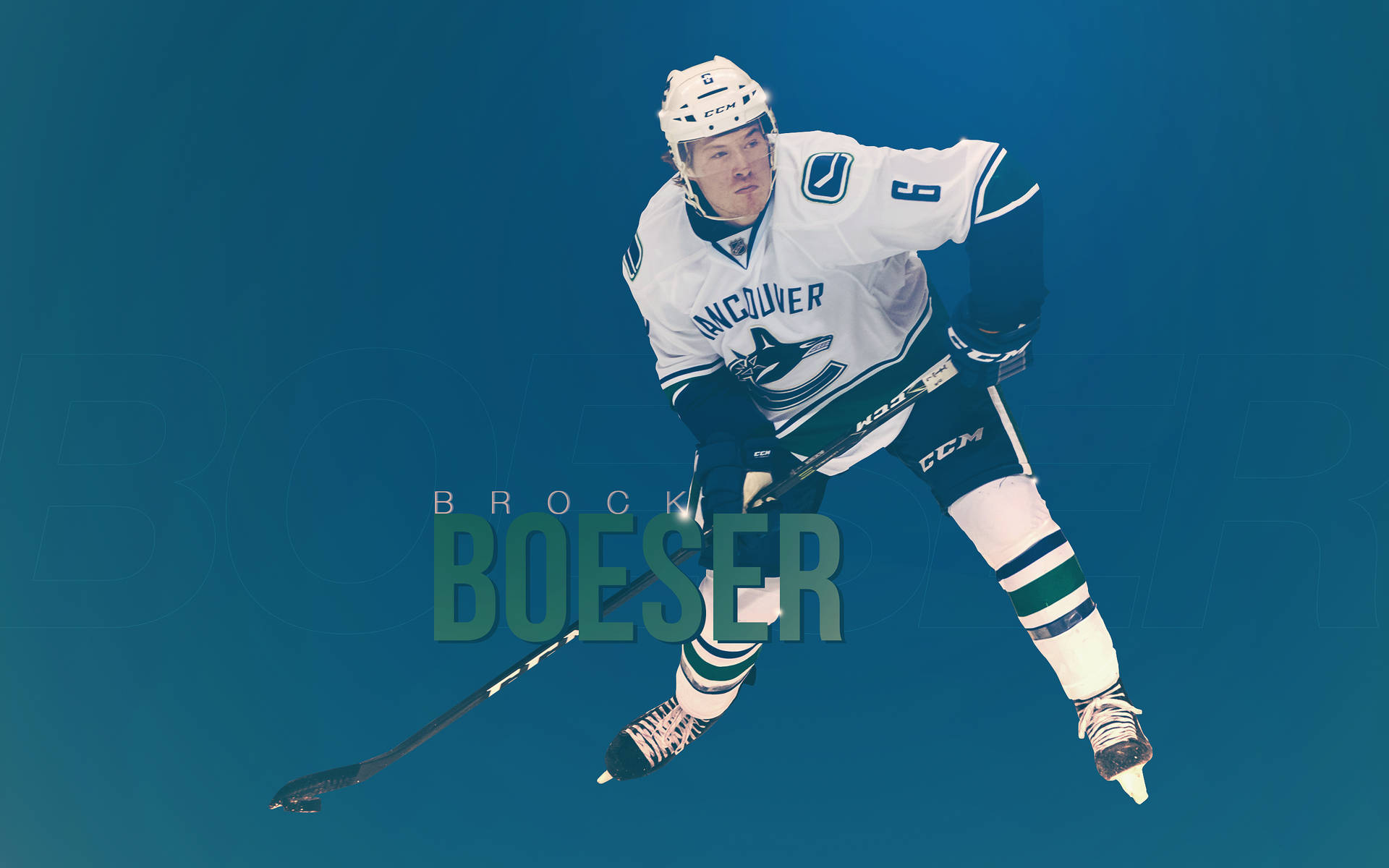 Pósterde Brock Boeser De Los Vancouver Canucks. Fondo de pantalla