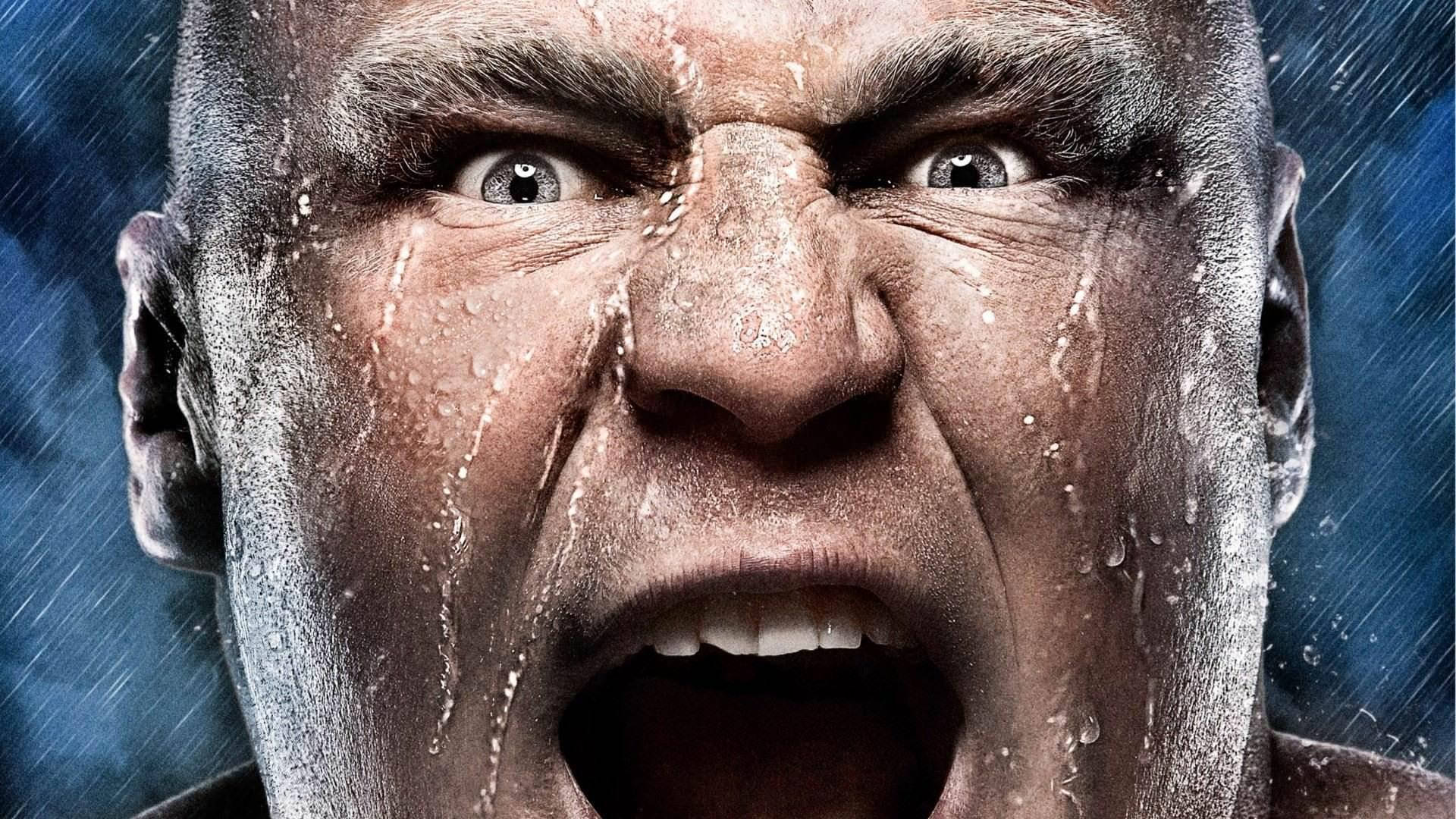 Brock Lesnar Roaring In The Rain Wallpaper